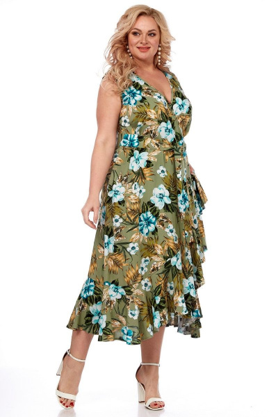Платье Celentano 5007.2 оливковый - фото 4