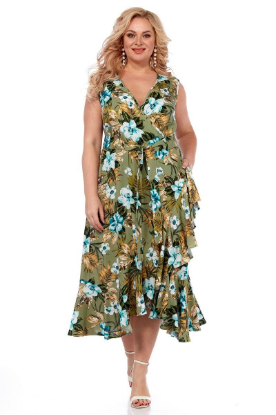 Платье Celentano 5007.2 оливковый - фото 3