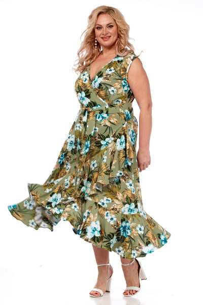 Платье Celentano 5007.2 оливковый - фото 2