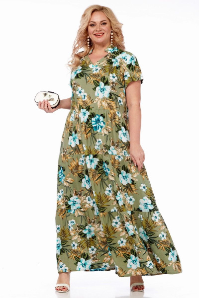 Платье Celentano 5009.2 оливковый - фото 1