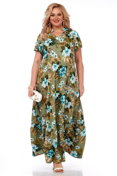 Платье Celentano 5009.2 оливковый - фото 9