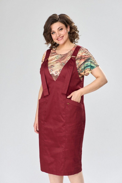 Платье ANASTASIA MAK 1082 красный_терракот - фото 2