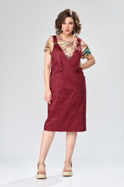 Платье ANASTASIA MAK 1082 красный_терракот - фото 1