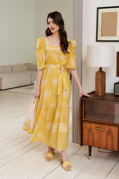 Платье Lokka 1153 желтый - фото 3