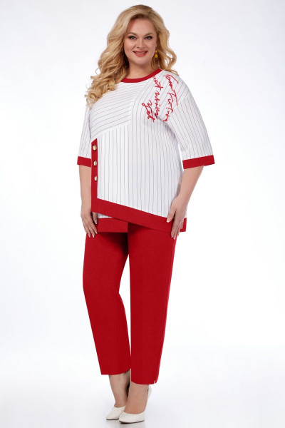 Блуза, брюки Милора-стиль 1106 красный - фото 1