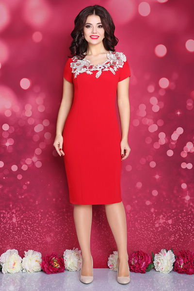 Платье Solomeya Lux 107 красный - фото 1