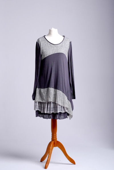 Блуза Yuvita 1796-1 серый - фото 1