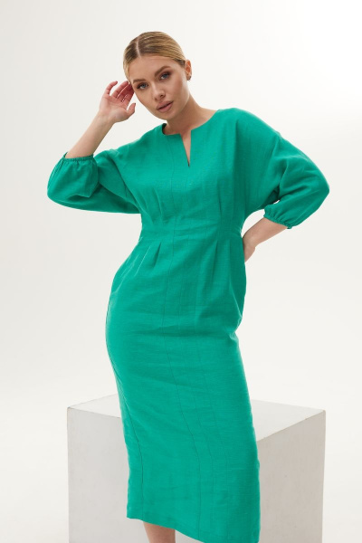 Платье DAVA 148 зеленый - фото 2