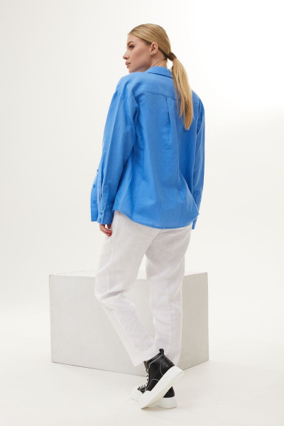 Блуза, брюки DAVA 164 синий-белый - фото 3