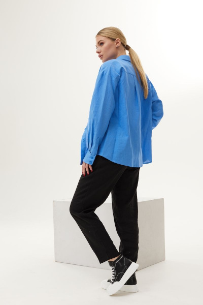 Блуза, брюки DAVA 164 синий-черный - фото 3