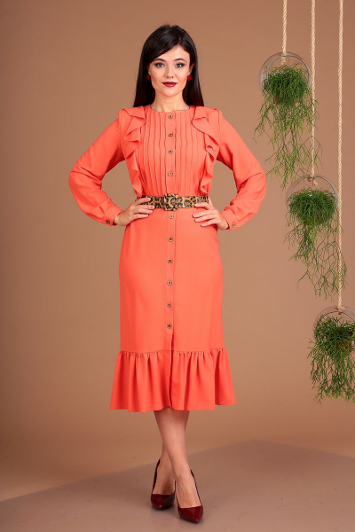 Платье Мода Юрс 2484 оранжевый - фото 1