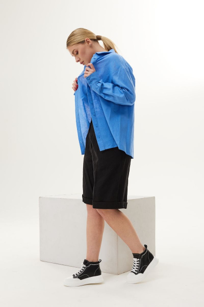 Блуза, шорты DAVA 165 синий-черный - фото 2