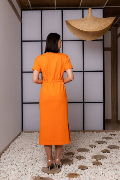 Платье Romgil 841ЛФТЗ оранжевый - фото 2