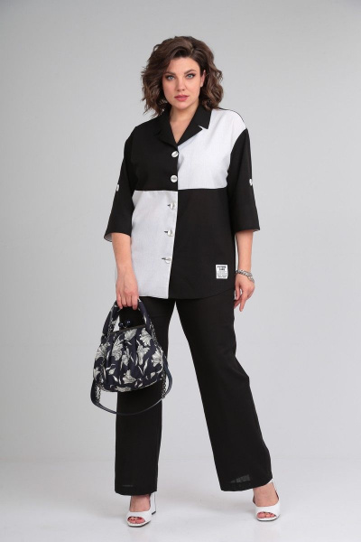 Блуза, брюки Anastasia 1000 черный - фото 2