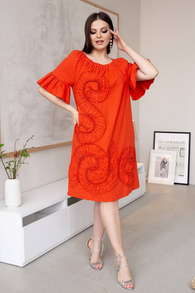 Платье ASV 2577 красно-оранжевый - фото 3