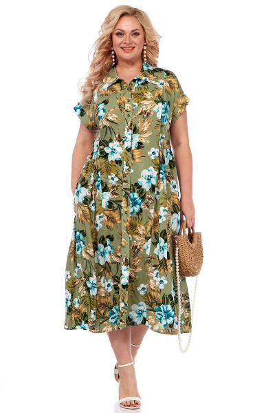 Платье Celentano 5010.2 оливковый - фото 1