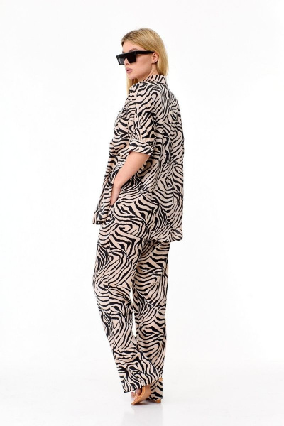 Блуза, брюки, топ Милора-стиль 1111 леопард/беж - фото 2