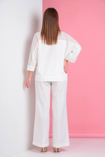 Блуза, брюки SVT-fashion 582 белый - фото 4