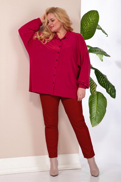 Блуза, брюки Anastasia 972 красный - фото 1