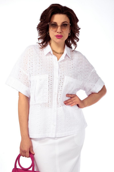 Блуза INVITE 1053    белый - фото 1