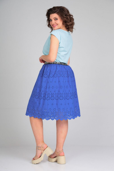 Блуза, юбка Mubliz 064 синий - фото 3