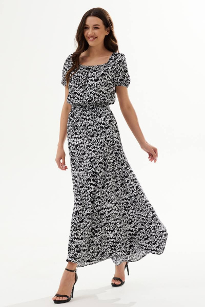 Платье LaKona 11522 черно-белый1 - фото 1