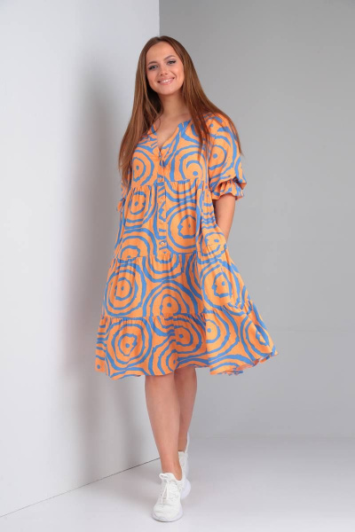 Платье TVIN 7632 оранж - фото 5