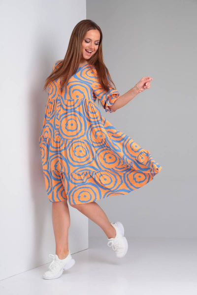 Платье TVIN 7632 оранж - фото 3