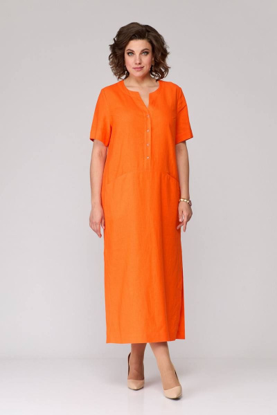 Платье Ollsy 1645 оранжевый - фото 5