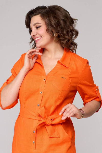 Платье Ollsy 1643 оранжевый - фото 6
