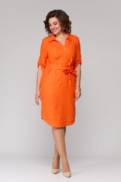 Платье Ollsy 1643 оранжевый - фото 3