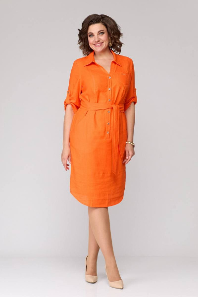 Платье Ollsy 1643 оранжевый - фото 1