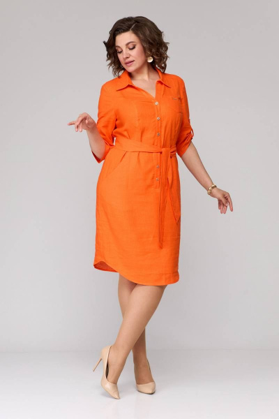 Платье Ollsy 1643 оранжевый - фото 2