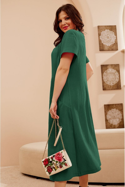 Платье Lissana 4651 сосново-зеленый - фото 6