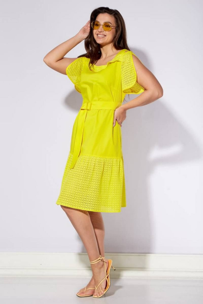 Платье Viola Style 1045 желтый - фото 2