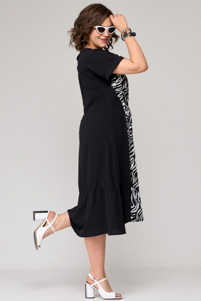 Платье EVA GRANT 7205 черно-белый - фото 10