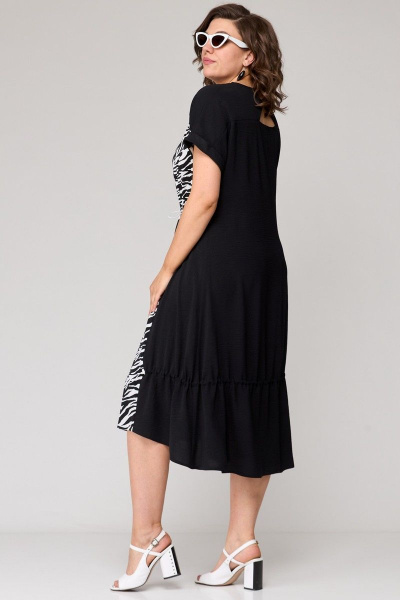 Платье EVA GRANT 7205 черно-белый - фото 6