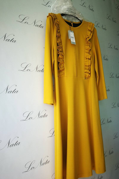 Платье LeNata 11037 горчица - фото 8
