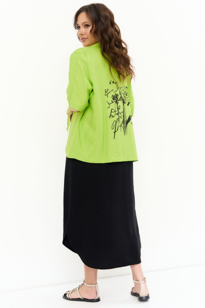 Блуза, платье Магия моды 2263 зеленый_черный - фото 2