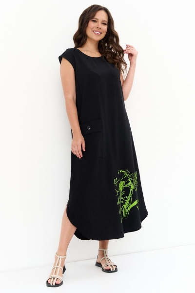 Блуза, платье Магия моды 2263 зеленый_черный - фото 4