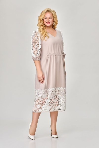Платье Svetlana-Style 1624/1 бежевый-белый - фото 1