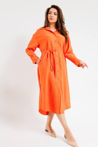 Платье SandyNa 130128 оранжевый - фото 3