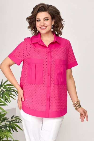 Блуза, брюки Romanovich Style 2-2535 малиновый - фото 7