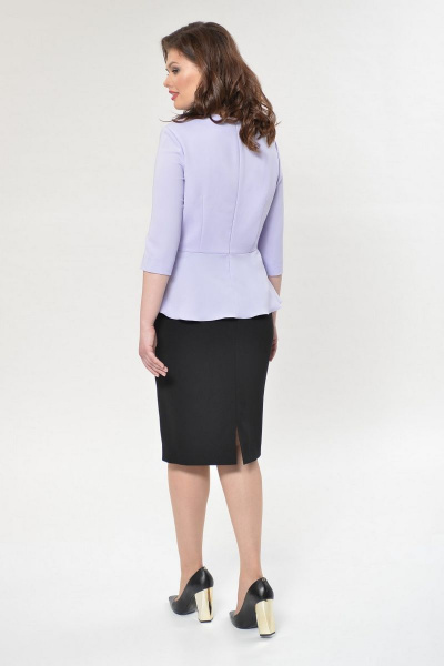 Блуза, юбка Faufilure С762 св.сирень-черный - фото 3