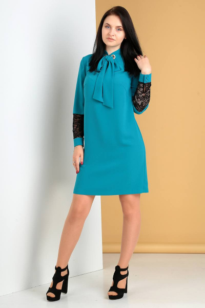 Платье Liona Style 708 бирюза - фото 1