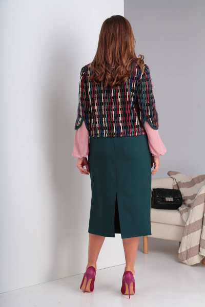 Блуза, жакет, юбка Viola Style 3447 цветной_твид - фото 2