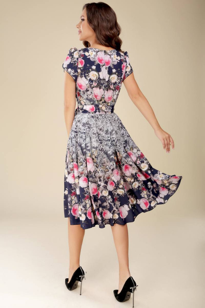 Платье Teffi Style L-721/3 розовые_цветы1 - фото 2