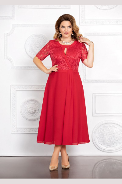 Платье Mira Fashion 4663-2 красный - фото 1