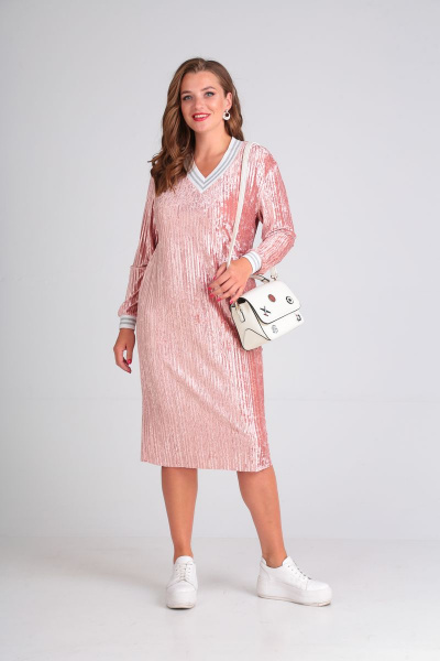 Платье ANASTASIA MAK 637 розовый - фото 1