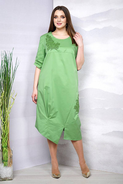 Платье Olegran О650 зелень - фото 1